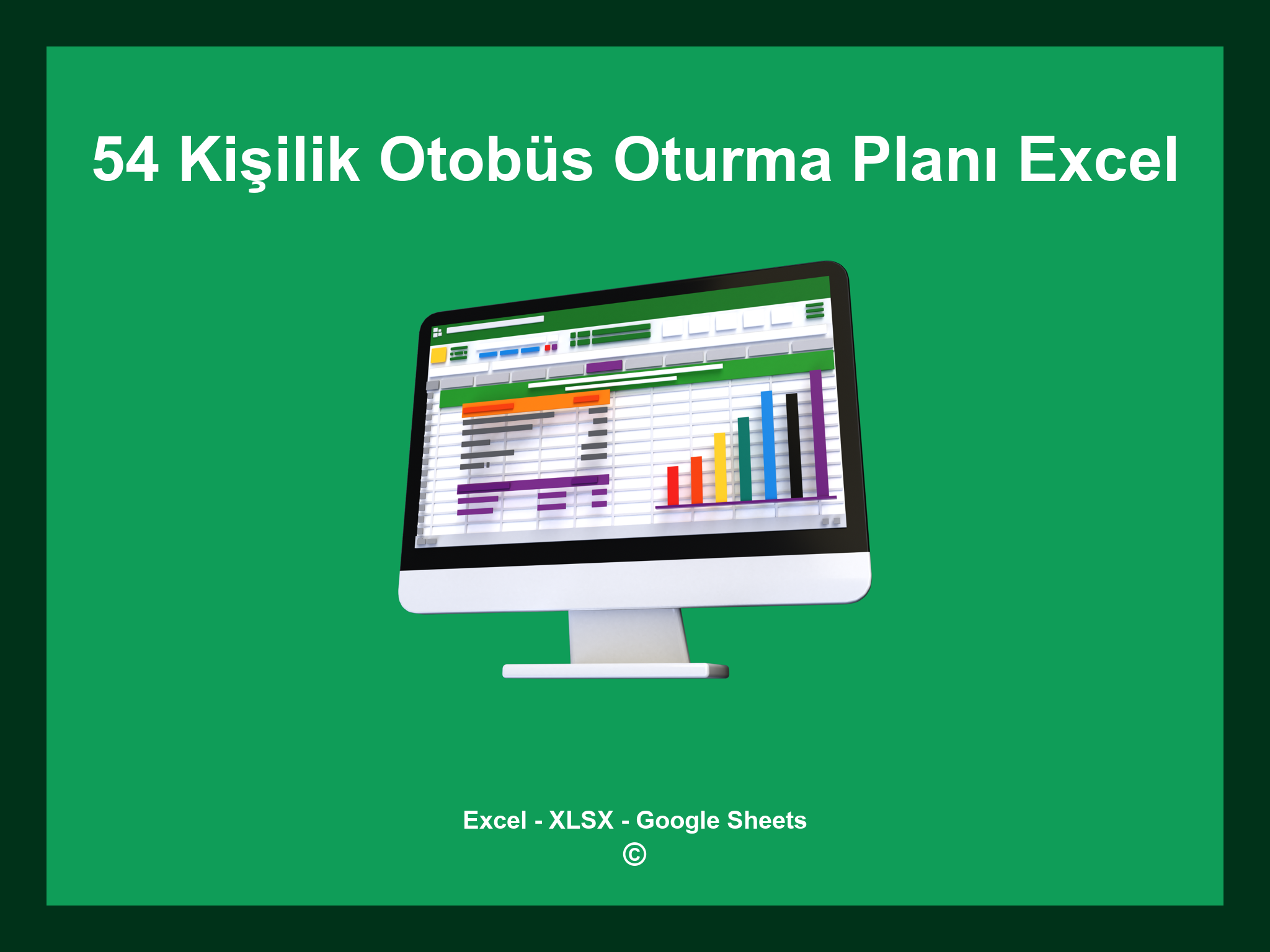 54 Kişilik Otobüs Oturma Planı Excel